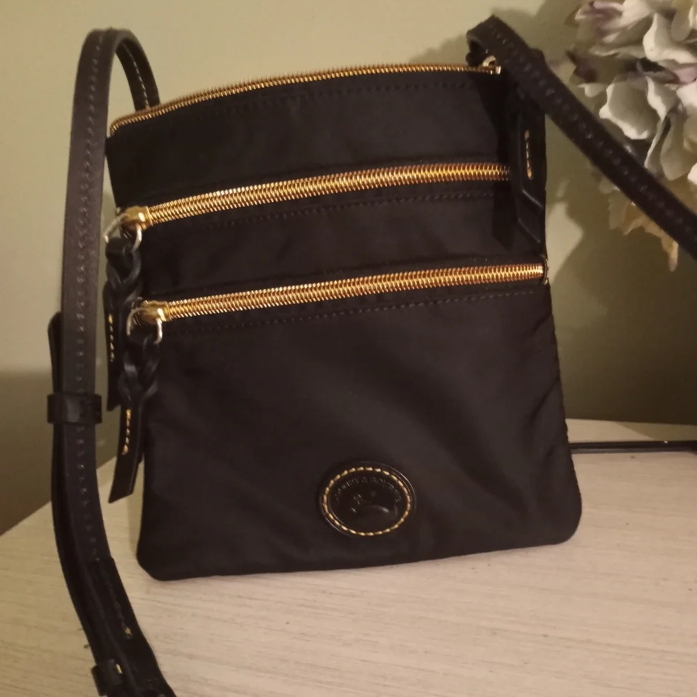 Dooney and Bourke Black Nylon Crossbody NWOT Condition